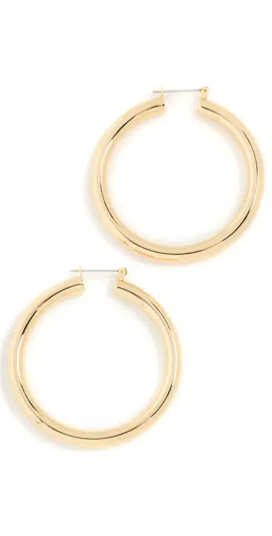 Luv AJ Amalfi Tube Earrings Gold One Size | Thumbnail 1