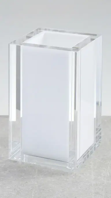 Tizo Design Lucite Toothbrush Holder with White Insert | Thumbnail 2