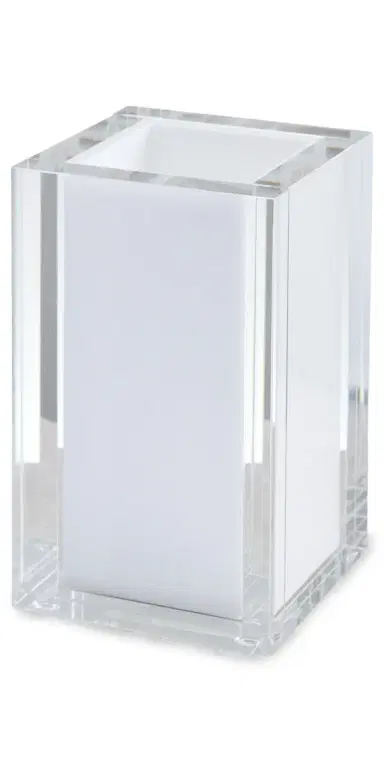 Tizo Design Lucite Toothbrush Holder with White Insert | Thumbnail 1