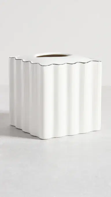 Kassatex Le Marais Tissue Holder White One Size | Thumbnail 2