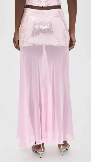 Runaway the Label Adeluna Sheer Bottom Maxi Skirt Light Pink | Thumbnail 3 Runaway the Label Adeluna Sheer Bottom Maxi Skirt Light Pink | Thumbnail 3