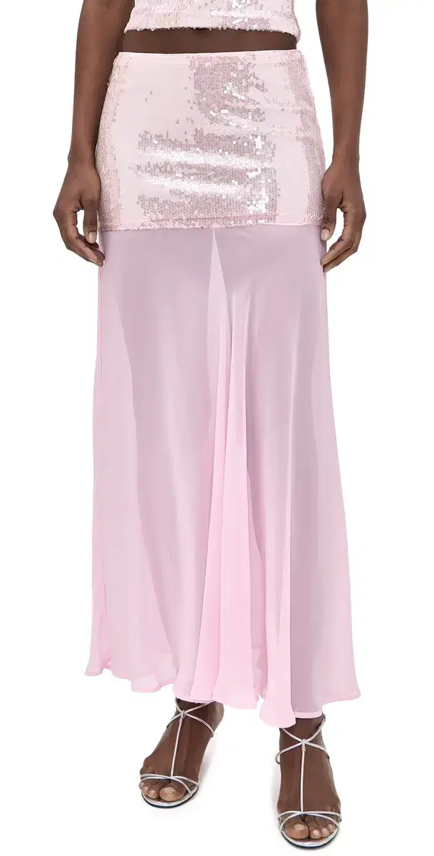 Adeluna heer Bottom Maxi kirt Light Pink
