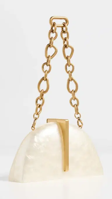 Cult Gaia Laguna Clutch Ivory One Size | Thumbnail 4