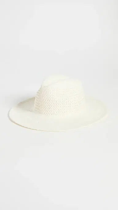 Hat Attack Vented Luxe Packable Straw Hat Bleach | Thumbnail 2
