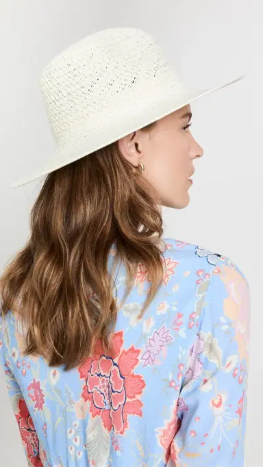 Hat Attack Vented Luxe Packable Straw Hat Bleach | Thumbnail 4