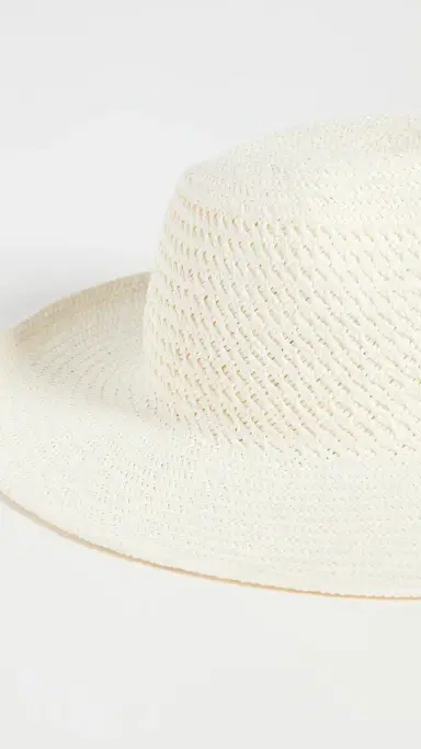 Hat Attack Vented Luxe Packable Straw Hat Bleach | Thumbnail 5