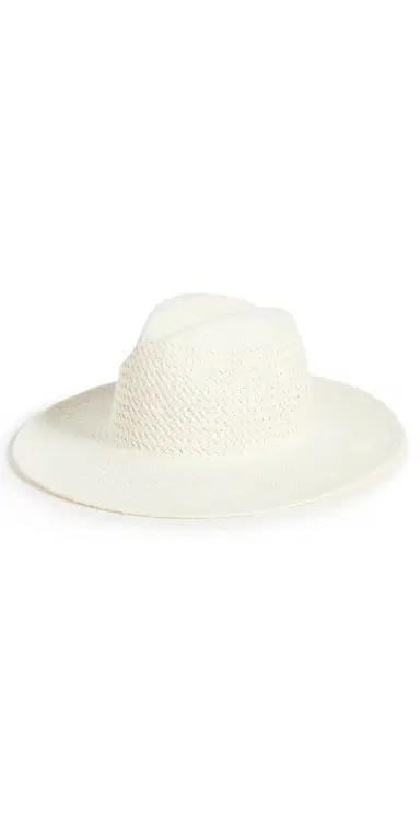 Hat Attack Vented Luxe Packable Straw Hat Bleach | Thumbnail 1