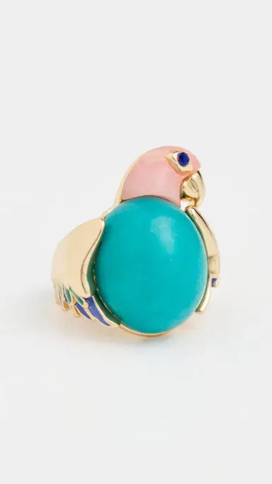 Lele Sadoughi Eileen Parrot Ring Turquoise One Size | Thumbnail 2