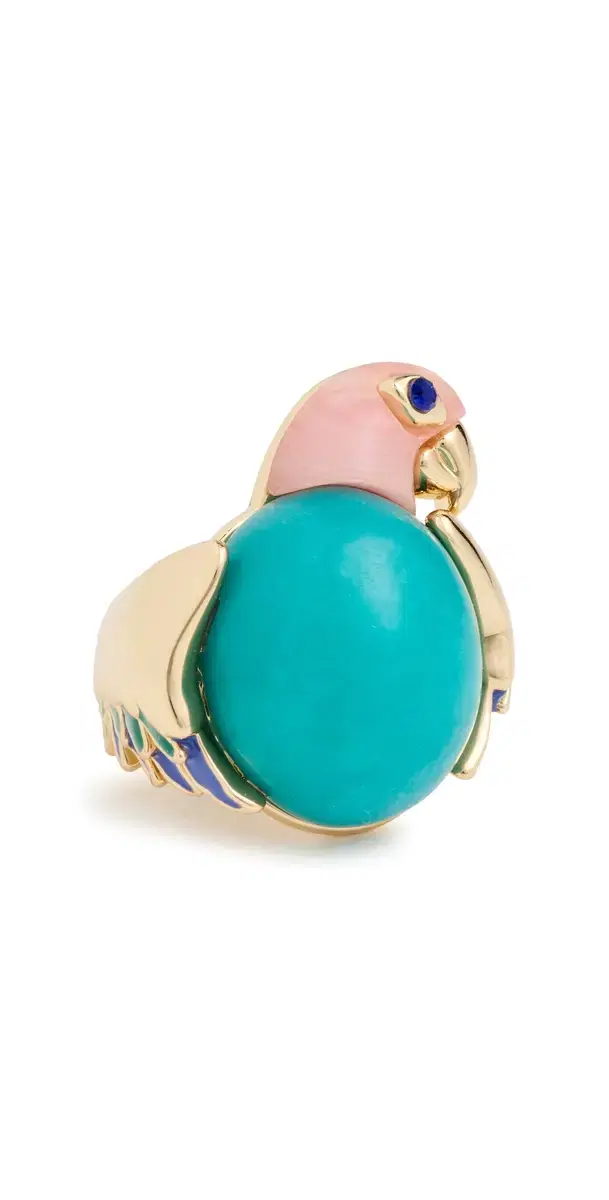 Eileen Parrot Ring Turquoise One Size