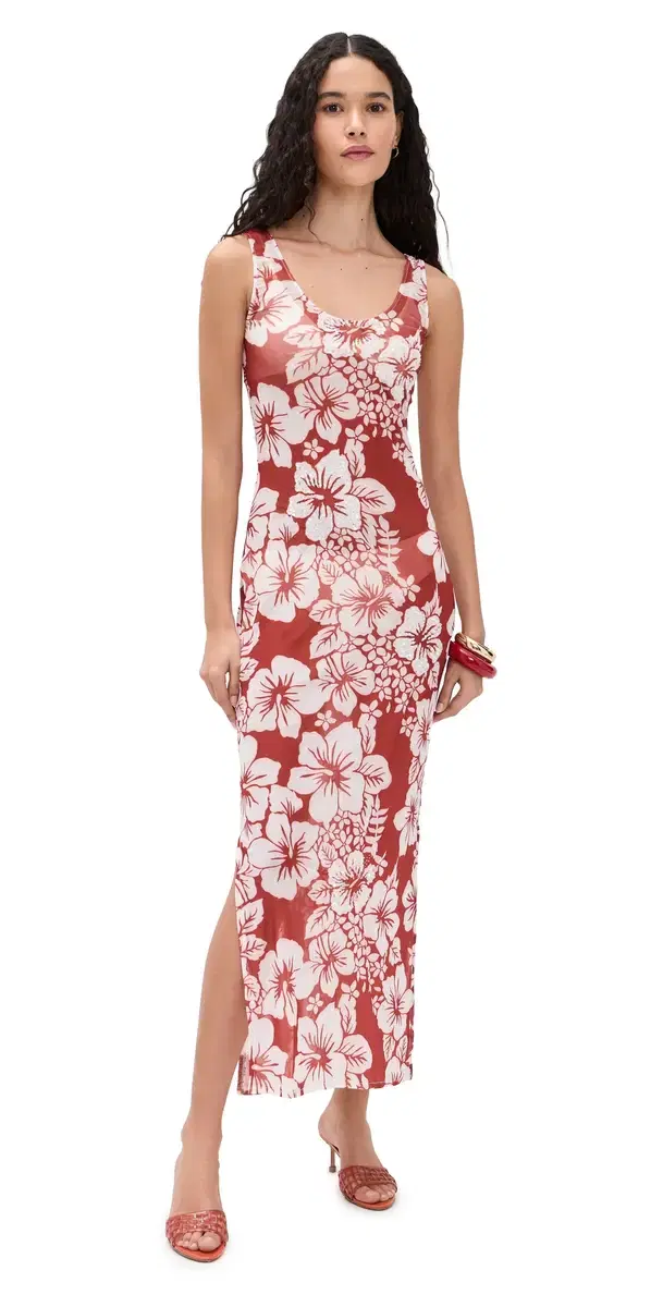 Leslie Amon Roselle esh Dress 90s Hibiscus