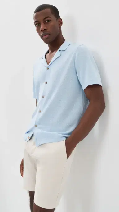 Onia Cotton Linen Camp Sweater Ice | Thumbnail 2