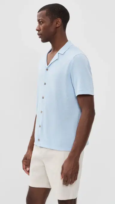 Onia Cotton Linen Camp Sweater Ice | Thumbnail 4