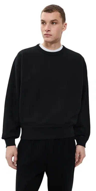 REIGNING CHAMP Mid-Weight Terry Relaxed Crew Neck Black | Thumbnail 1