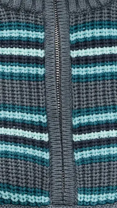 STAUD Cropped Hampton Sweater Zuma Stripe Multi | Thumbnail 6