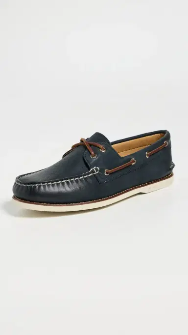 Sperry Gold Cup Authentic Original 2 Eye Nubuck Boat Shoes Navy 8 | Thumbnail 2