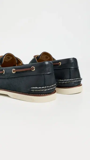 Sperry Gold Cup Authentic Original 2 Eye Nubuck Boat Shoes Navy 8 | Thumbnail 3