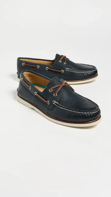 Sperry Gold Cup Authentic Original 2 Eye Nubuck Boat Shoes Navy 8 | Thumbnail 4