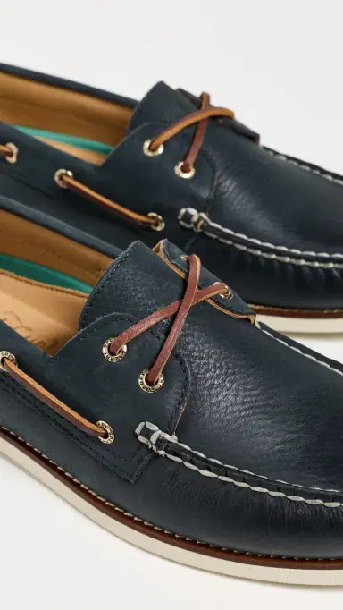 Sperry Gold Cup Authentic Original 2 Eye Nubuck Boat Shoes Navy 8 | Thumbnail 5