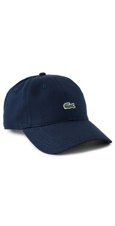 Lacoste Cotton Twill Front Logo Cap Navy Blue One Size | Thumbnail 1