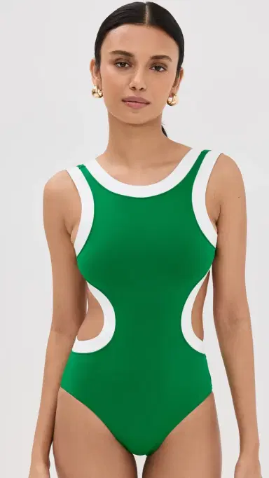Staud Dolce One Piece Vert/White L | Thumbnail 2