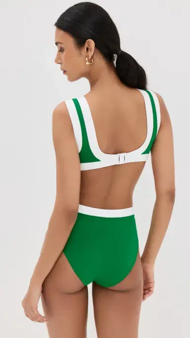 Staud Dolce One Piece Vert/White L | Thumbnail 3