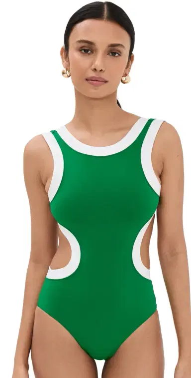 Staud Dolce One Piece Vert/White L | Thumbnail 1