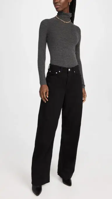 rag & bone Featherweight Logan Jeans Black 24 | Thumbnail 5