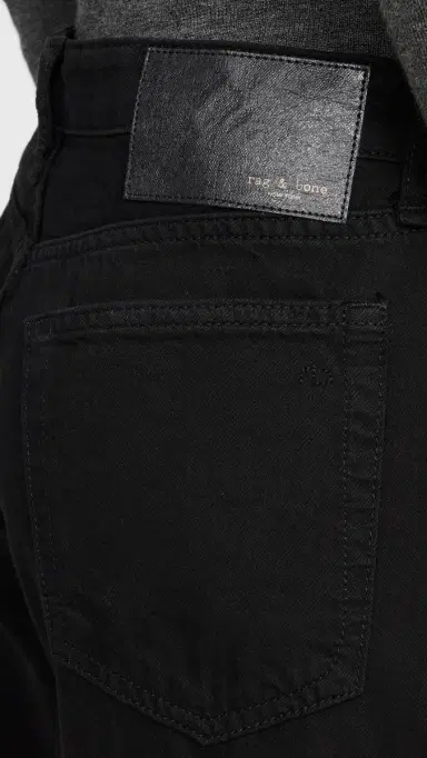 rag & bone Featherweight Logan Jeans Black 24 | Thumbnail 6