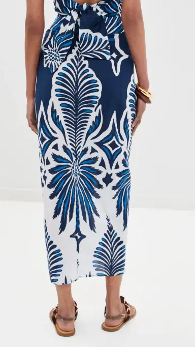 Poupette St Barth Uma Long Skirt Navy Cartagena | Thumbnail 3 Poupette St Barth Uma Long Skirt Navy Cartagena | Thumbnail 3