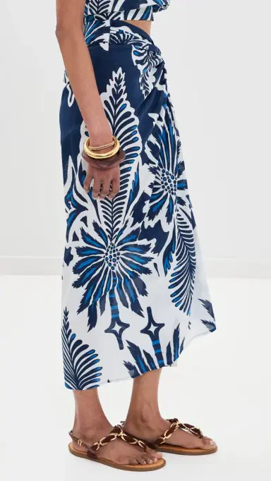 Poupette St Barth Uma Long Skirt Navy Cartagena | Thumbnail 4 Poupette St Barth Uma Long Skirt Navy Cartagena | Thumbnail 4