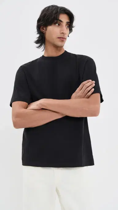 AGOLDE Asha Mock Neck Tee Black | Thumbnail 2 AGOLDE Asha Mock Neck Tee Black | Thumbnail 2