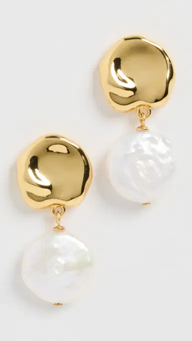 Lizzie Fortunato Coin Reflection Earrings Gold One Size | Thumbnail 2