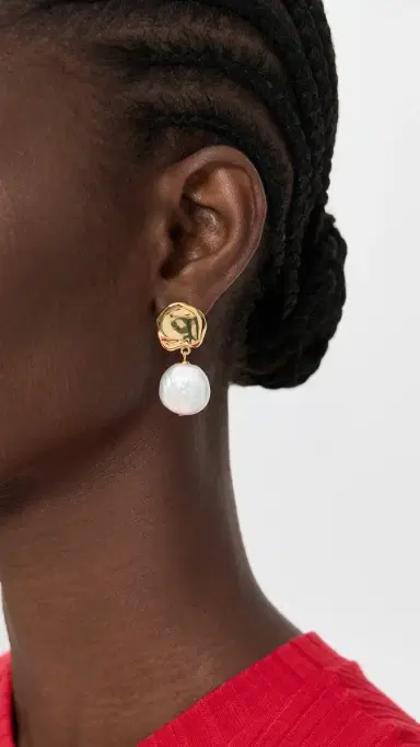 Lizzie Fortunato Coin Reflection Earrings Gold One Size | Thumbnail 3