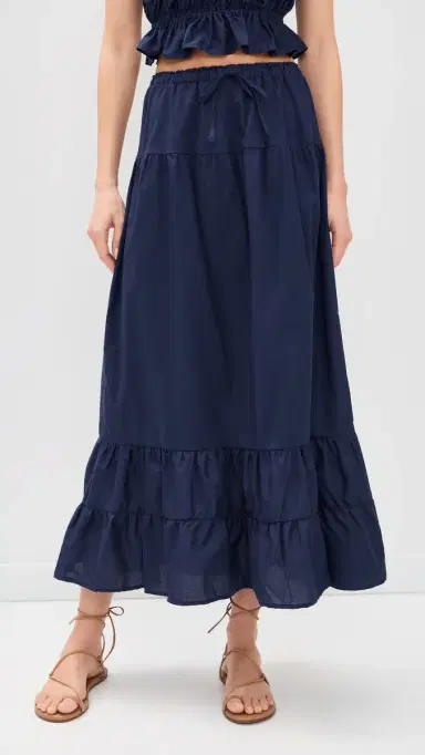 Peixoto Riley Maxi Skirt Navy | Thumbnail 2