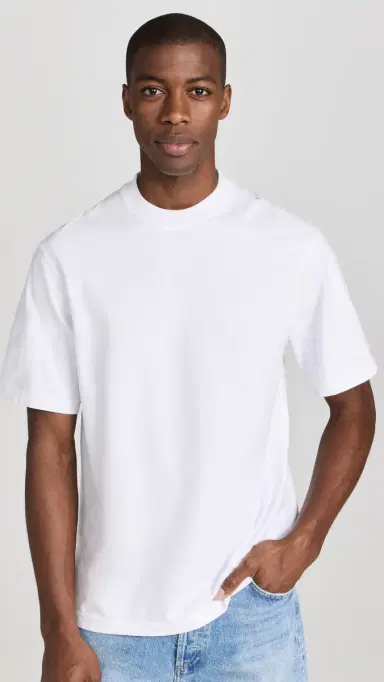 AGOLDE Asha Mock Neck Tee White | Thumbnail 2 AGOLDE Asha Mock Neck Tee White | Thumbnail 2