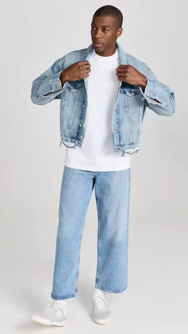 AGOLDE Asha Mock Neck Tee White | Thumbnail 5 AGOLDE Asha Mock Neck Tee White | Thumbnail 5
