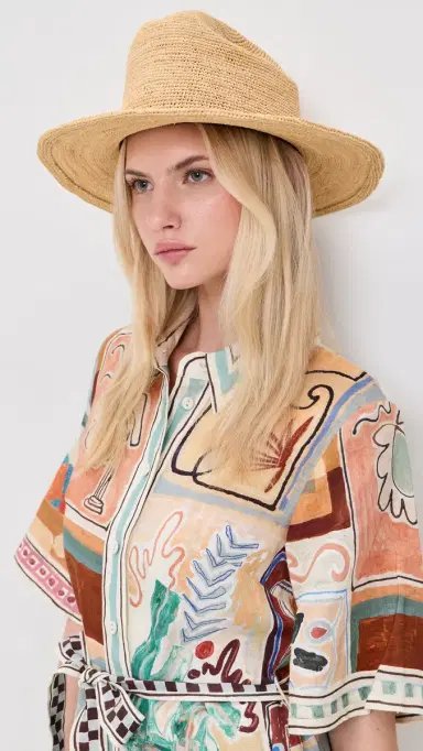 Brixton Odessa Straw Packable Cowboy Hat | Thumbnail 3