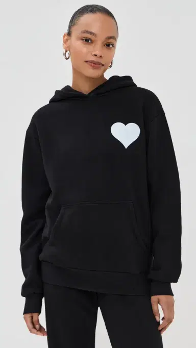 SPRWMN Heart Hoodie Black | Thumbnail 2 SPRWMN Heart Hoodie Black | Thumbnail 2