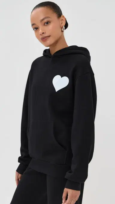 SPRWMN Heart Hoodie Black | Thumbnail 4 SPRWMN Heart Hoodie Black | Thumbnail 4