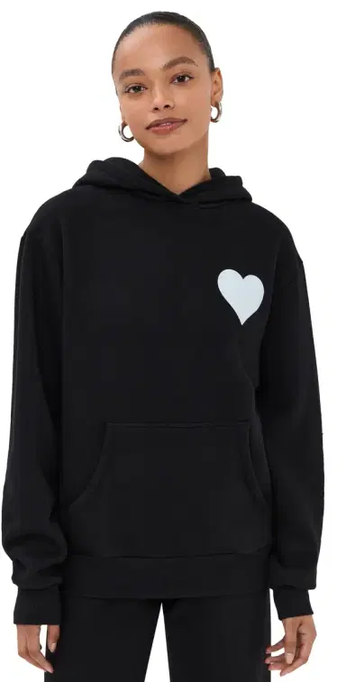 SPRWMN Heart Hoodie Black | Thumbnail 1 SPRWMN Heart Hoodie Black | Thumbnail 1
