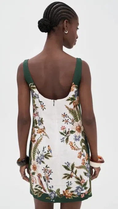 FARM Rio Mini Dress Nature Sand | Thumbnail 3 FARM Rio Mini Dress Nature Sand | Thumbnail 3