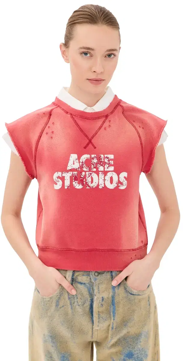 hort leeve weatshirt Red/White