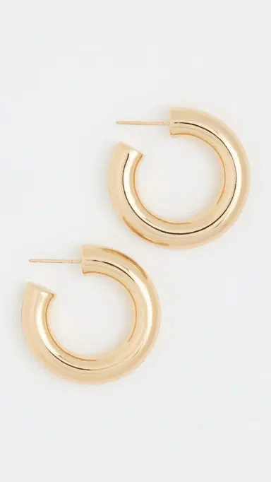 Jennifer Fisher Samira Huggie Hoop Earrings Yellow Gold One Size | Thumbnail 2