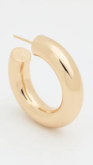 Jennifer Fisher Samira Huggie Hoop Earrings Yellow Gold One Size | Thumbnail 4