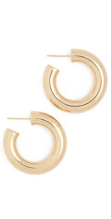 Jennifer Fisher Samira Huggie Hoop Earrings Yellow Gold One Size | Thumbnail 1