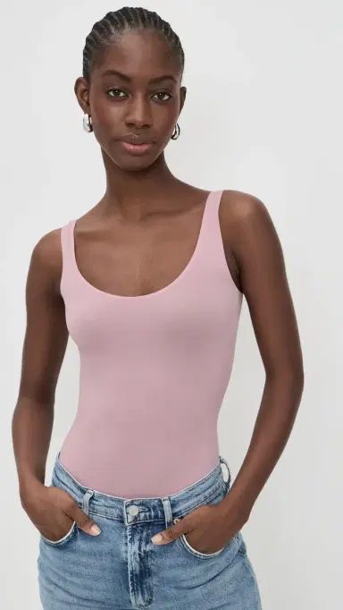 Commando Ballet Tank Thong Bodysuit Mauve One Size | Thumbnail 2