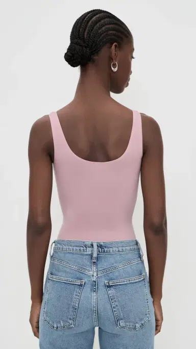 Commando Ballet Tank Thong Bodysuit Mauve One Size | Thumbnail 3