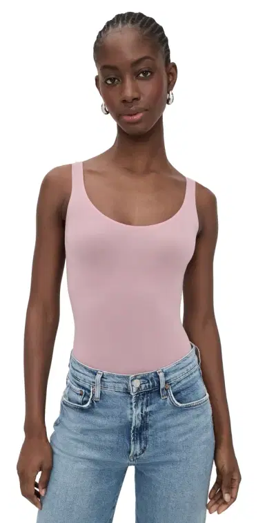Commando Ballet Tank Thong Bodysuit Mauve One Size | Thumbnail 1
