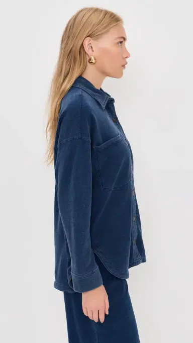 Z Supply All Day Knit Denim Jacket Indigo M | Thumbnail 4