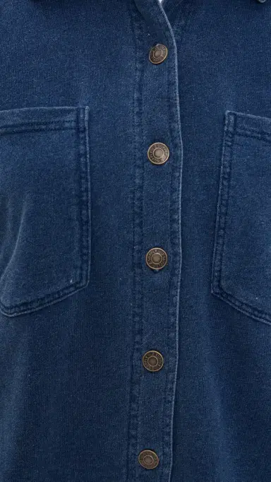 Z Supply All Day Knit Denim Jacket Indigo M | Thumbnail 6